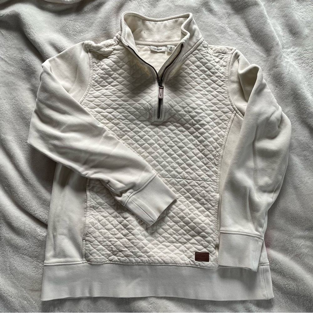 LL Bean Quilted Quarter Zip